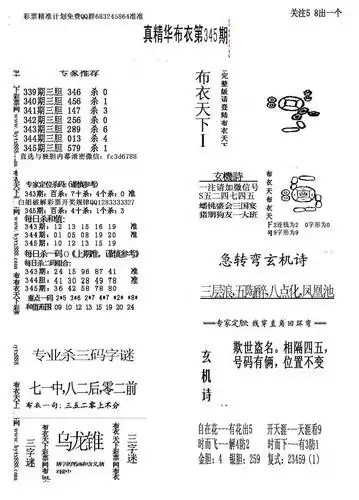 福彩3d精华布衣1