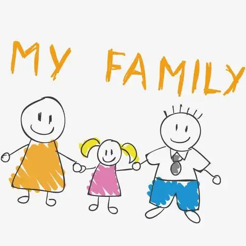 一家三口简笔画壁纸(第1页)卡通手绘简笔一家三口矢量元素一家三口