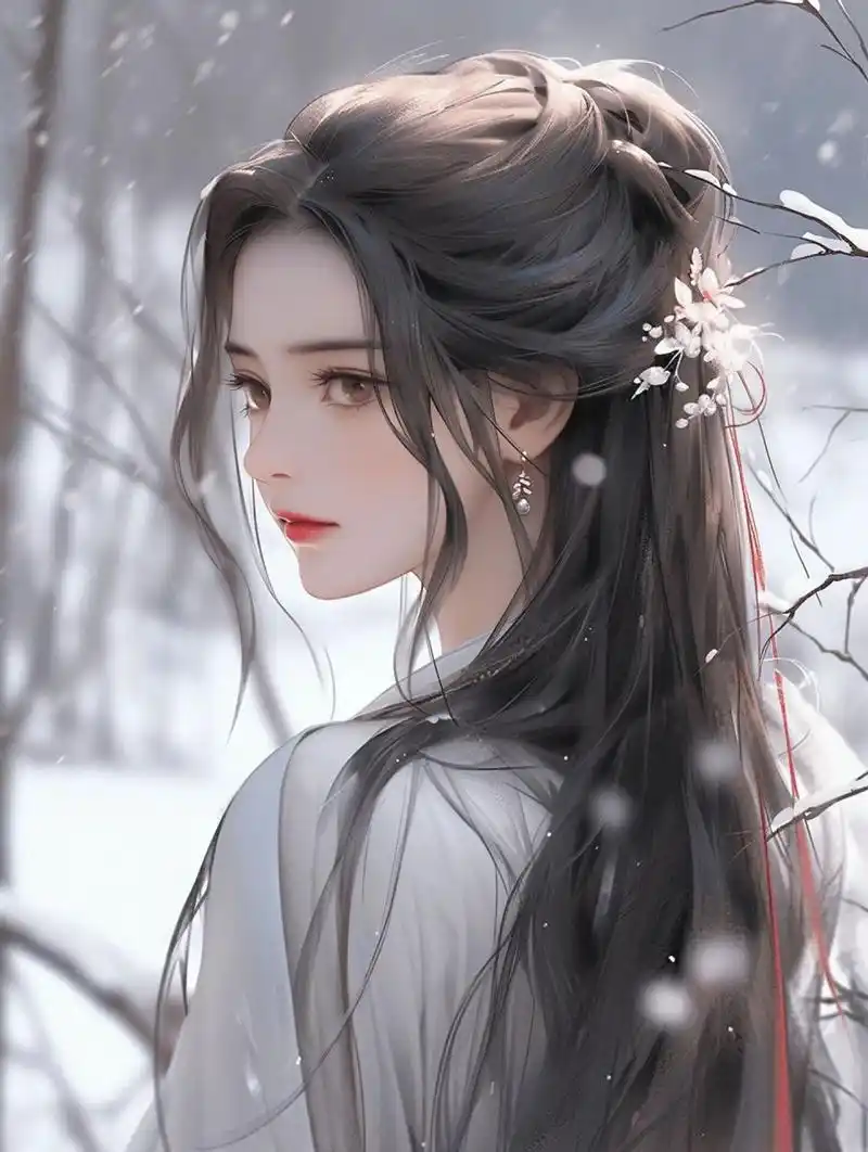 冷艳美女|古风壁纸|小说封面插画                社区熟人节