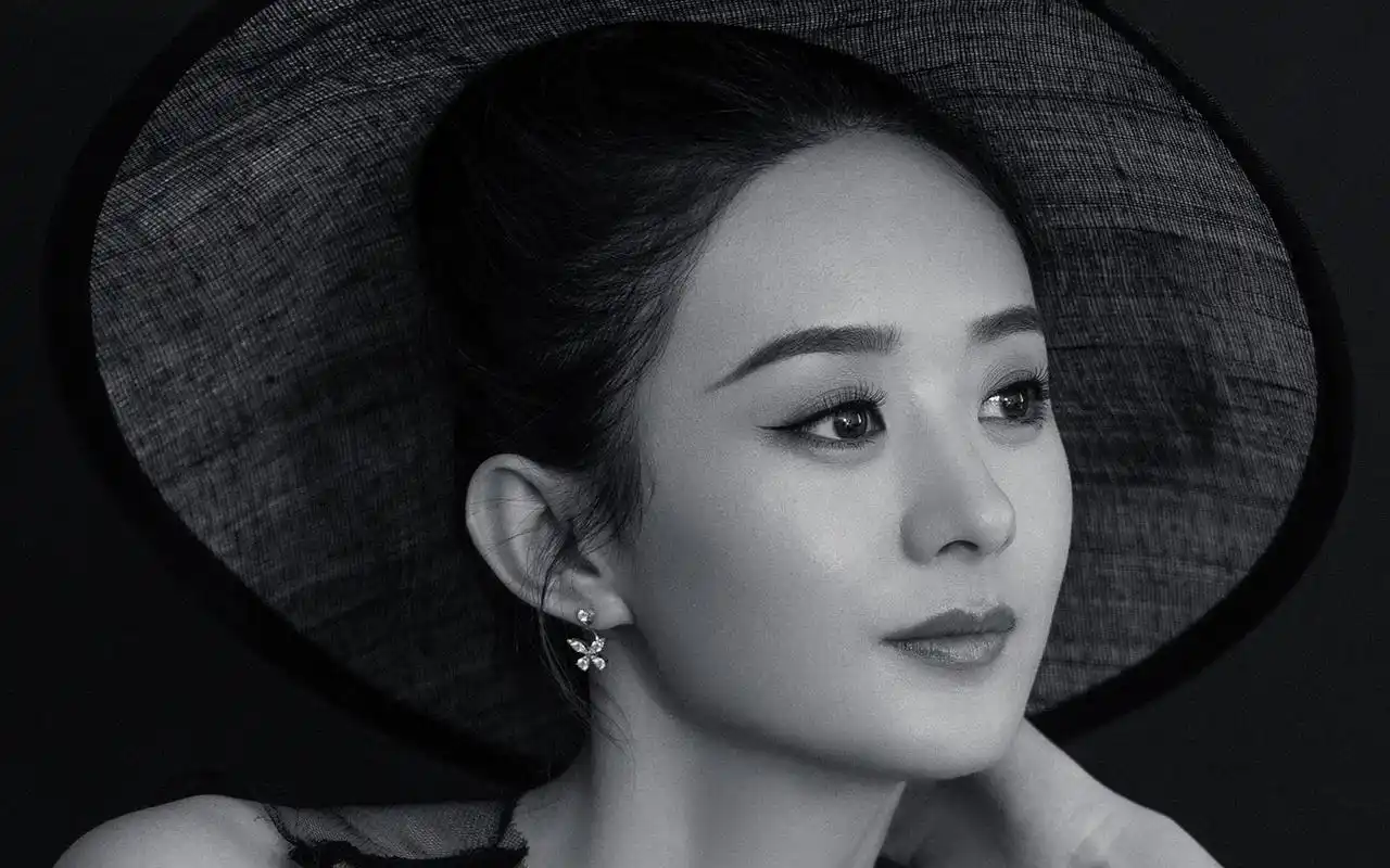 赵丽颖黑白性感高清桌面壁纸
