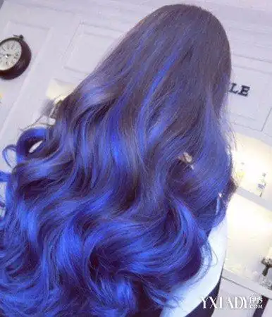 漂紫蓝色头发图片魅力染发色清新时尚
