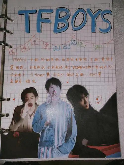 四叶草应援色:橙色#tfboys  #王俊凯  #易烊千玺  #王源  #手帐分享