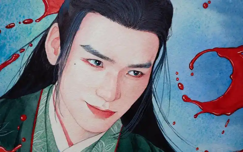 【手绘水彩】"疯" 山河令|温客行|龚俊