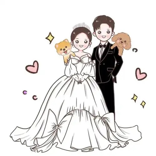 手绘婚纱照