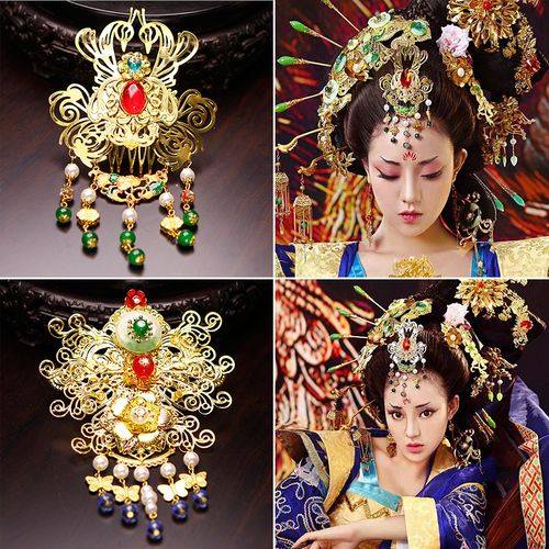 额饰头饰古代皇后娘娘发饰品新娘步摇汉服大凤凤凰发饰
