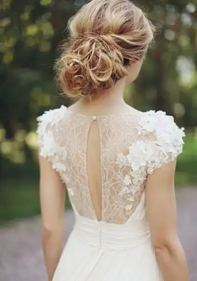 唯美性感婚纱礼服 婚纱妙曼后背的风景