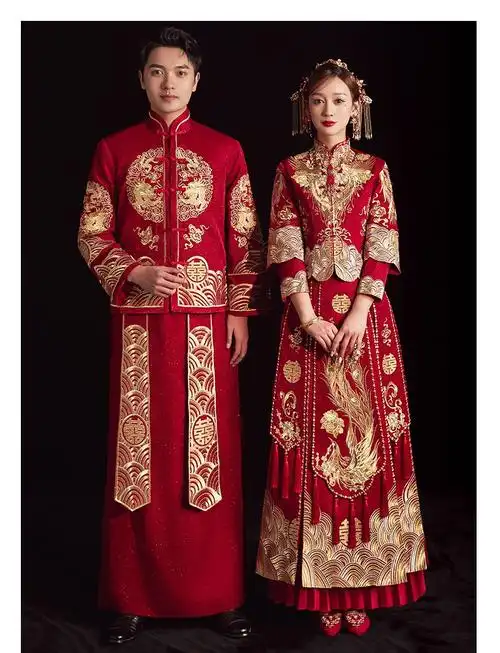 禾秀服中式婚礼新娘服装秀禾服年结服嫁衣凤冠霞帔秀禾女秀和服喜凤无