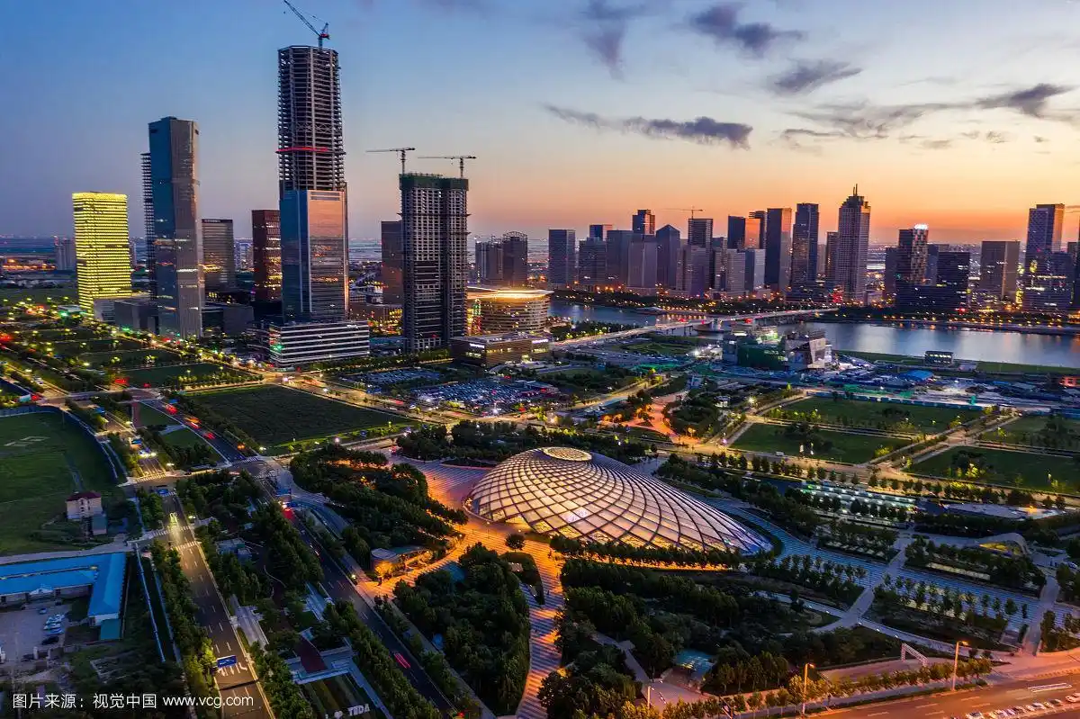 天津滨海新区于家堡夜景