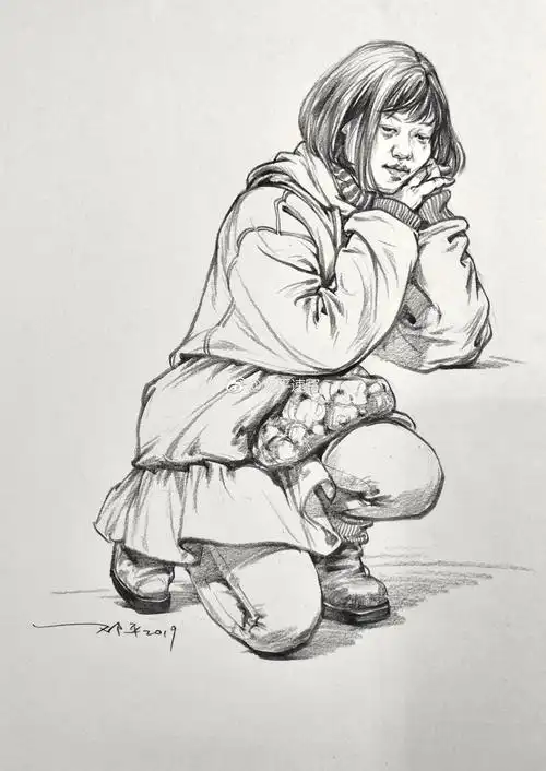 邓平,速写,图源微博