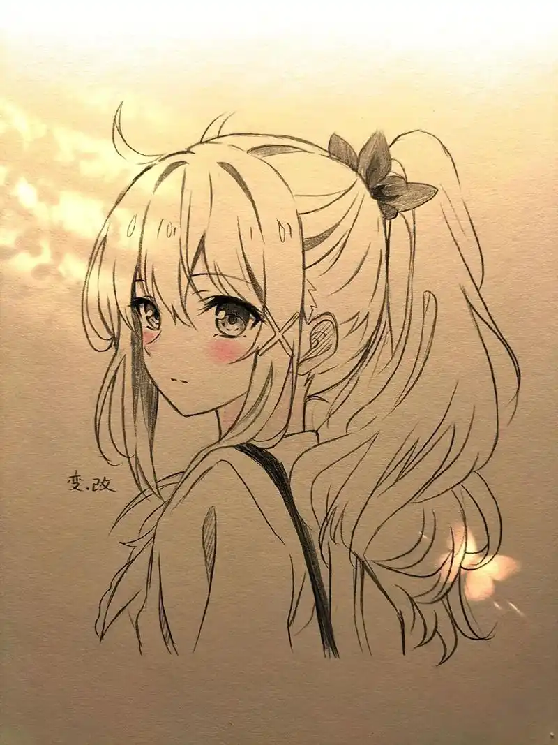 女生过程图.#临摹 #绘画过程分享 - 抖音