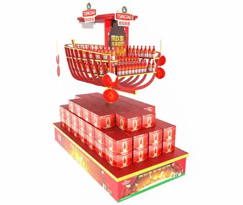 青岛啤酒cny堆头posm设计