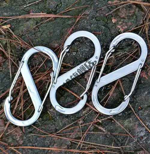 登山扣八字型新款八8字型钢丝扣户外s形挂钩快挂背包钥匙扣挂水瓶挂勾