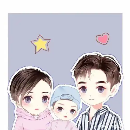 全家福照片,幸福一家三口头像,简单温馨又好看