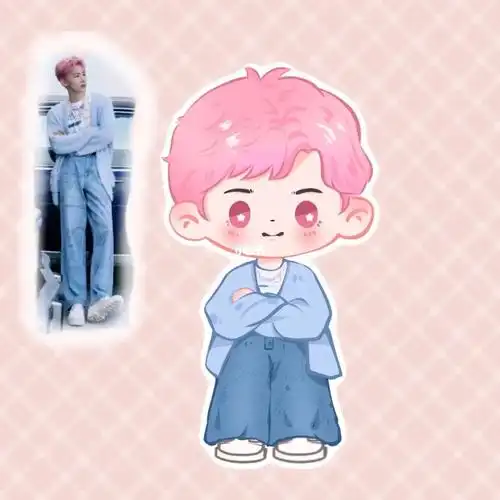 限66615位#卡通头像  #白敬亭  #头像约稿  #立牌  #饭圈美工