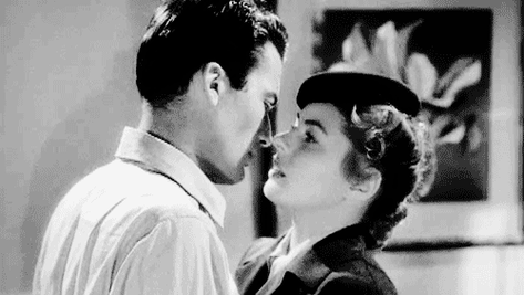 格利高里·派克和英格丽·褒曼在电影《爱德华大夫》(1945)中的影像