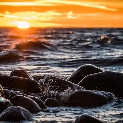 高清夕阳海景唯美图片