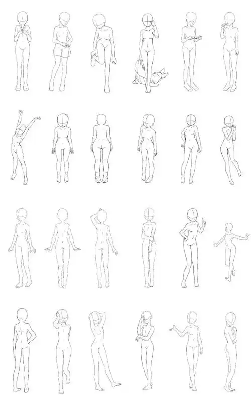人体动态模板##绘画素材