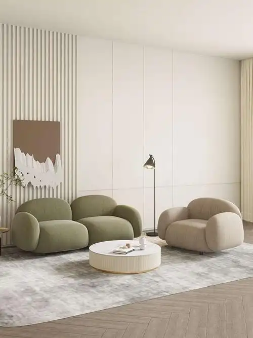 布艺沙发客厅2021年新款现代简约小户型网红款免洗科技布三人沙发