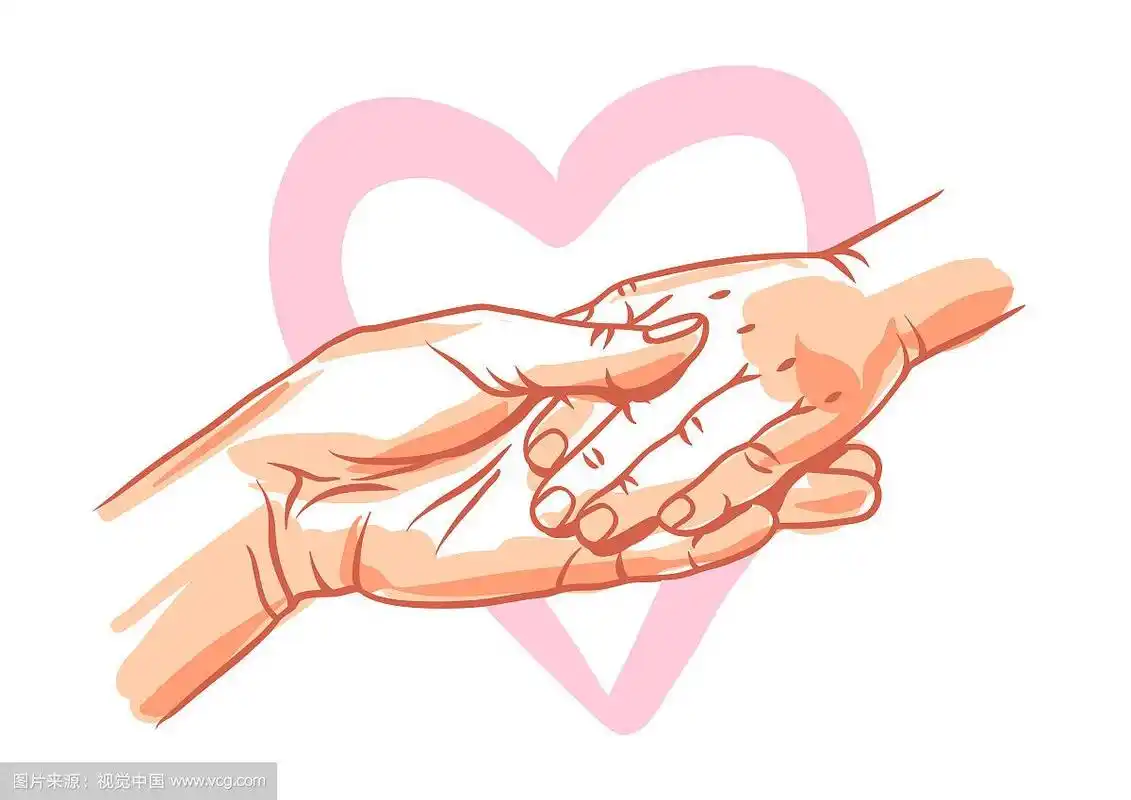 妈妈牵着孩子的手