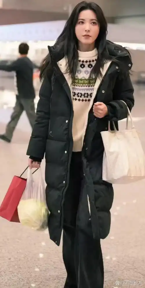 哪家女明星机场街拍拎着一颗大白菜,还火急火燎的赶飞机!