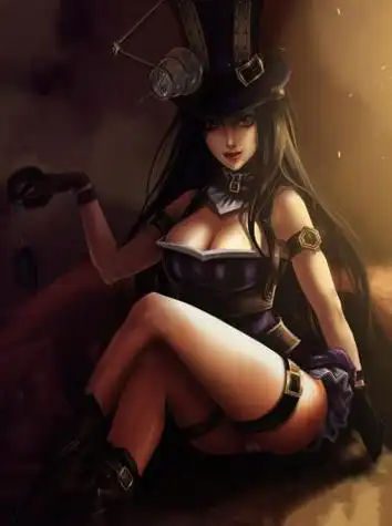 联想英雄联盟皮城女警凯特琳皮肤13手机超高清壁纸