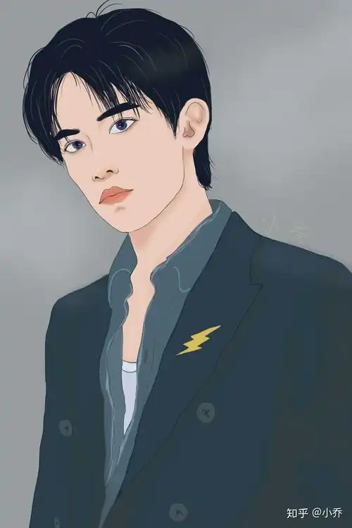 小伙伴们分享下易烊千玺的手绘图吧