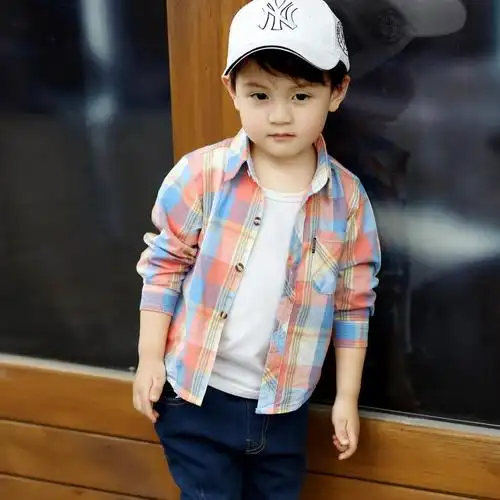 男童装1春夏装2衬衫衣3长袖儿童4宝宝5衬衣6潮7岁9寸衫小男孩男宝