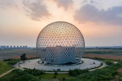 辽宁沈阳沈北新区建筑落日风光