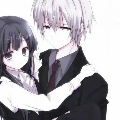 手绘情侣头像一男一女一左一右