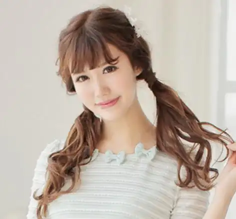 学生空气刘海马尾图片 空气刘海发型扎成马尾秒变潮女