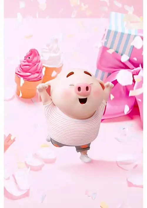 【猪年吉祥如意】不经意在网上收集了许多快乐呆萌小猪图片,很是讨人