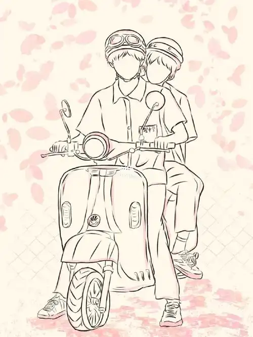 文轩一起等雨停sv线稿