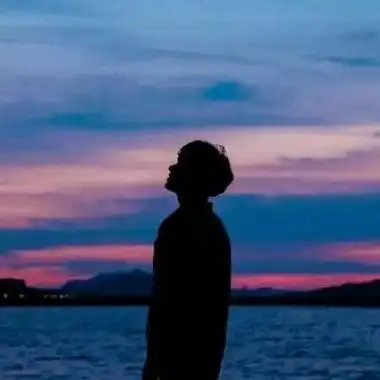 落日夕阳情侣头像