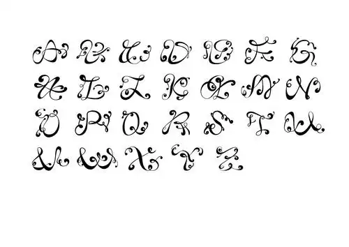 每日一练 花体大写字母|平面|字体/字形|流流刘刘_原创作品-站酷zcool