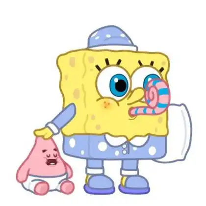 海绵宝宝头像情侣 高清可爱的派大星和海绵宝宝情侣头像图片_情侣动漫