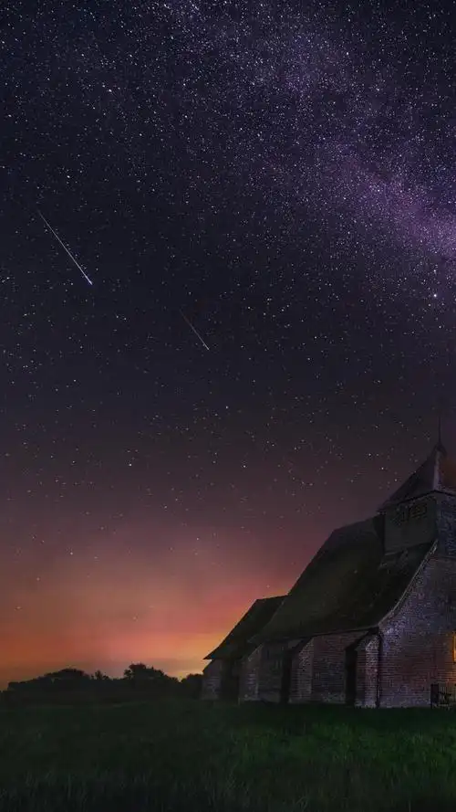 唯美迷人的夜晚星空风光,图片大全,高清,图库-回车桌面