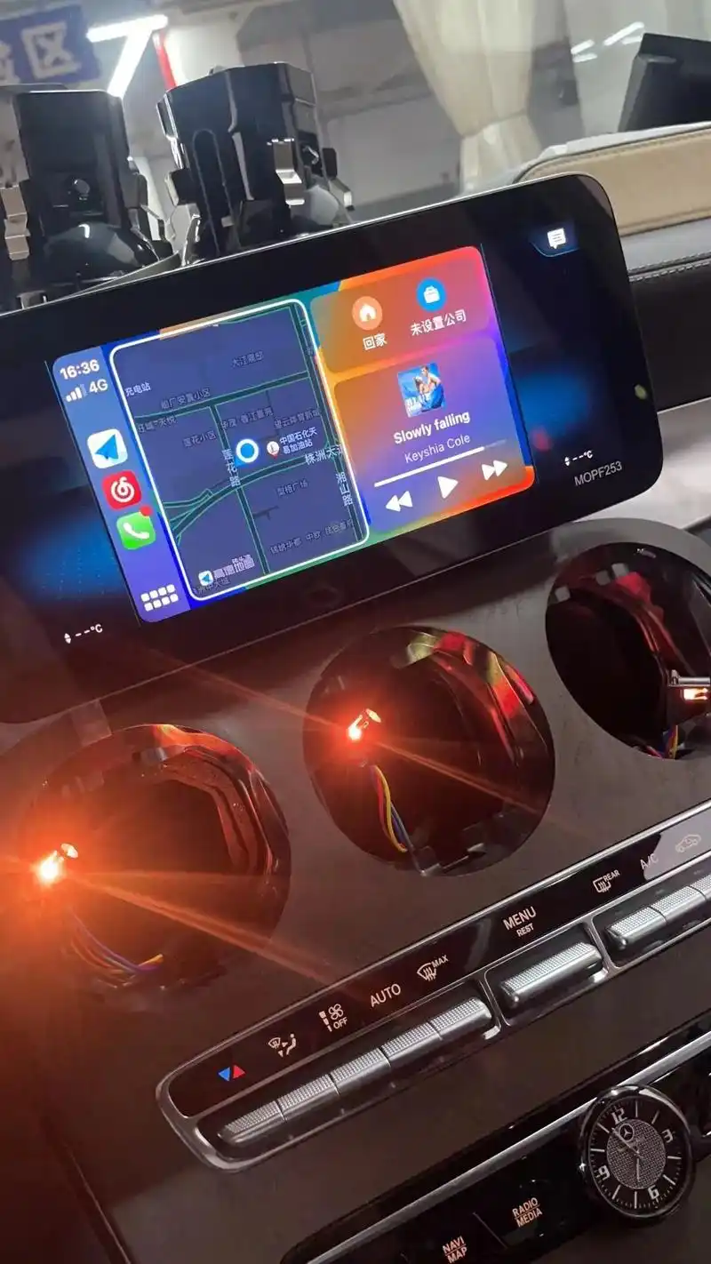 奔驰glc半屏改全屏苹果carplay