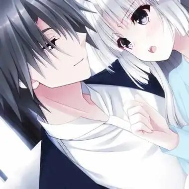 有点羞涩的情侣头像动漫