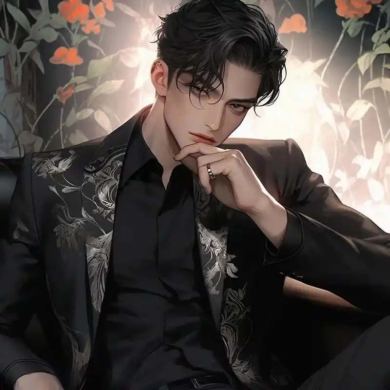 漫画男生冷酷帅气头像 天啊我可太喜欢黑西服的漫画头像了,完完全全