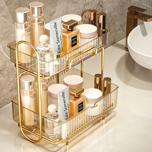 轻奢卫生间置物架浴室厕所洗手间洗漱洗脸台化妆品桌面梳妆收纳盒