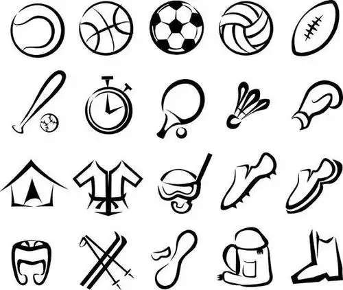 与运动器材简笔画