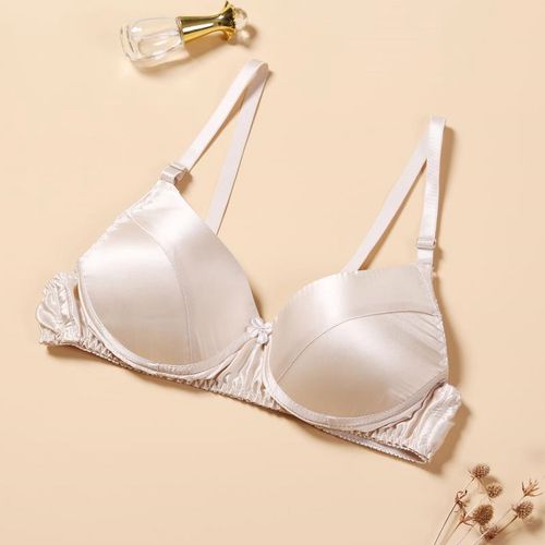 真丝文胸钢圈薄款中老年夏季桑蚕蚕丝内衣女薄文胸