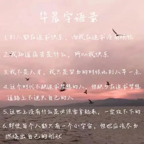 华晨宇语录and宝藏图片