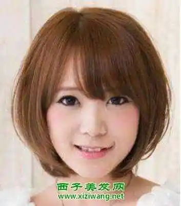 女生齐刘海齐肩短发发型图片绝对超有气质