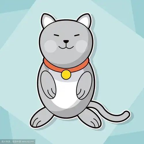 可爱的小猫项圈猫宠物形象