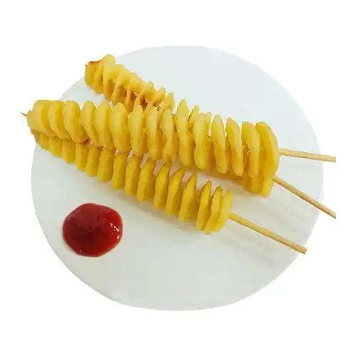 旋风薯塔串商用黄金薯塔串土豆片油炸小吃土豆串冷冻半成品整箱批