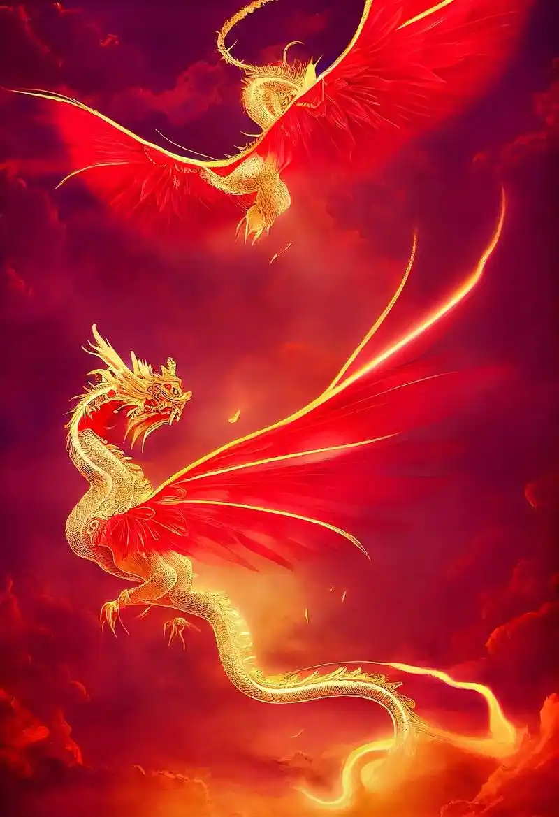 刷到这龙凤呈祥龙凤合体天空图,会幸运一生,留下一句"逆风翻盘 - 抖音