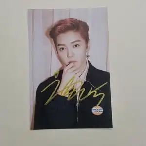 鹿晗亲笔签名照 无仿无印刷 保真 自藏