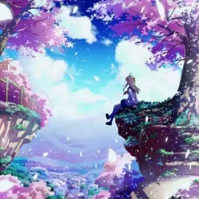 樱花系动漫女头,卡通头像图片-回车桌面