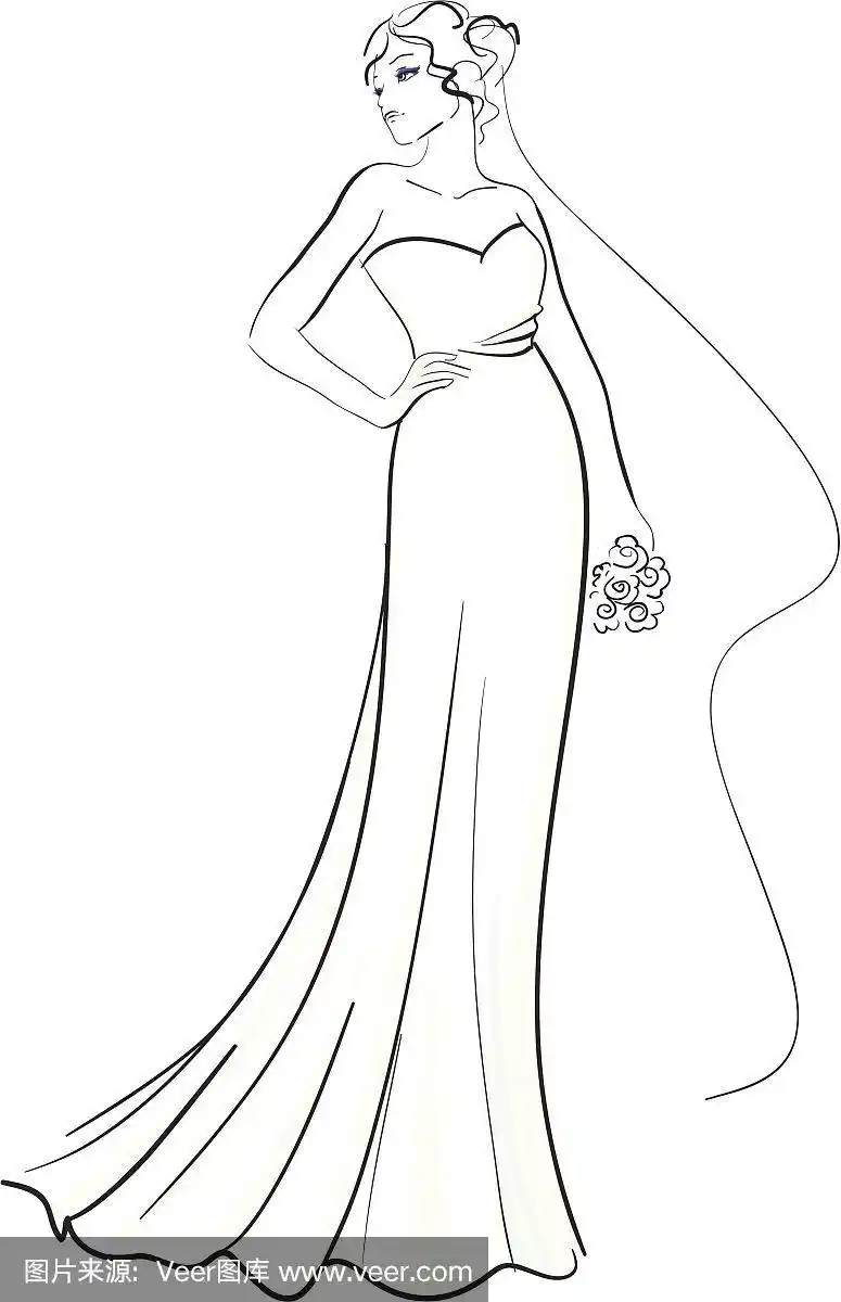 穿着婚纱的新娘